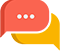 Illustration of a chat bubble with three dots in it.