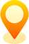 Bright sun icon with an orange location pin shape.