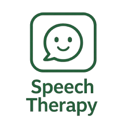 Speech therapy logo with smiley face.